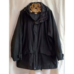 Eddie Bauer Lined Insulated Black Medium Jacket Vintage 90's Nylon And Polyester